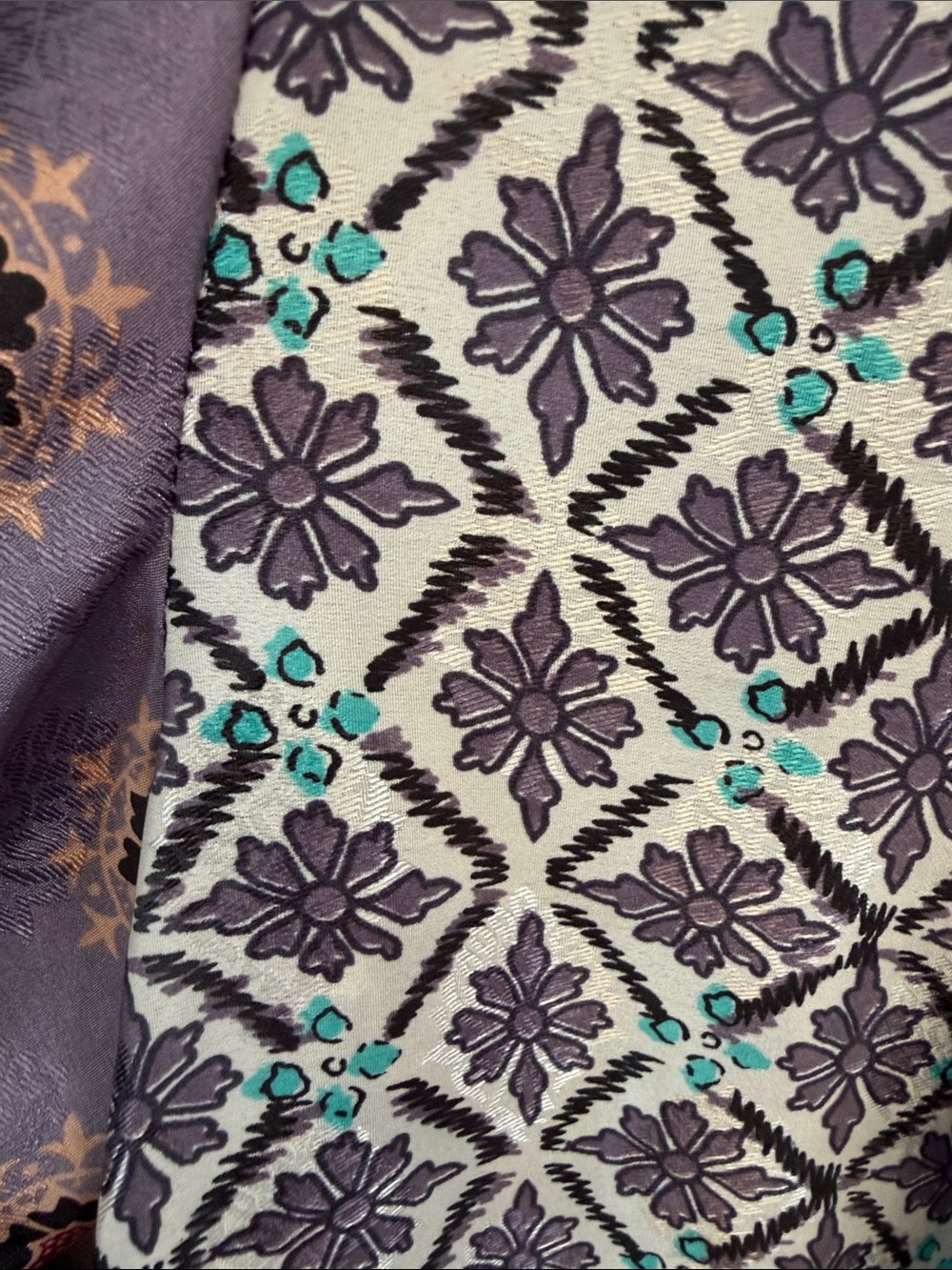 Zara Lavender, Mint & Purple Printed Duster - Picture 7 of 7